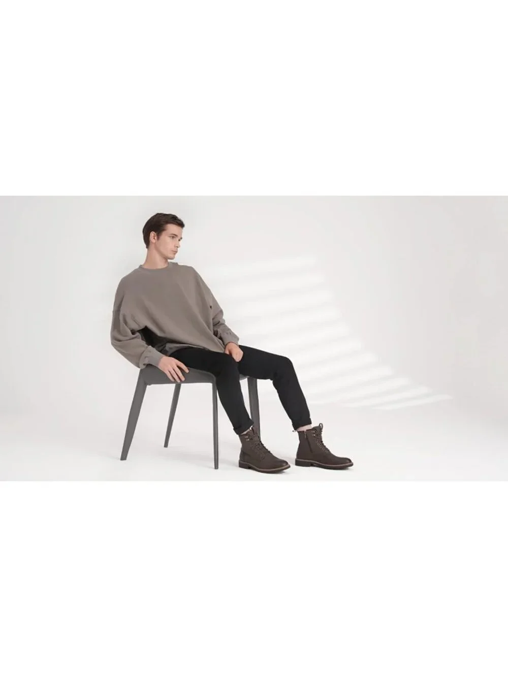 Men's Brown Casual Chukka Boots Motorcycle Wear